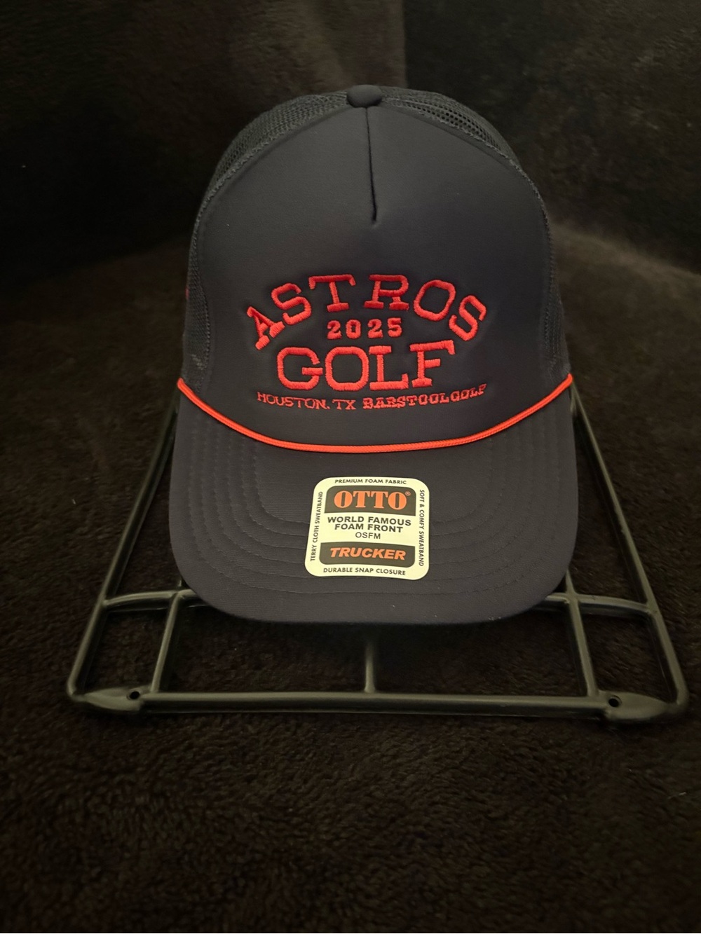Astros Golf x Otto NWT 2025 barstool golf Houston TX navy trucker SnapBack hat